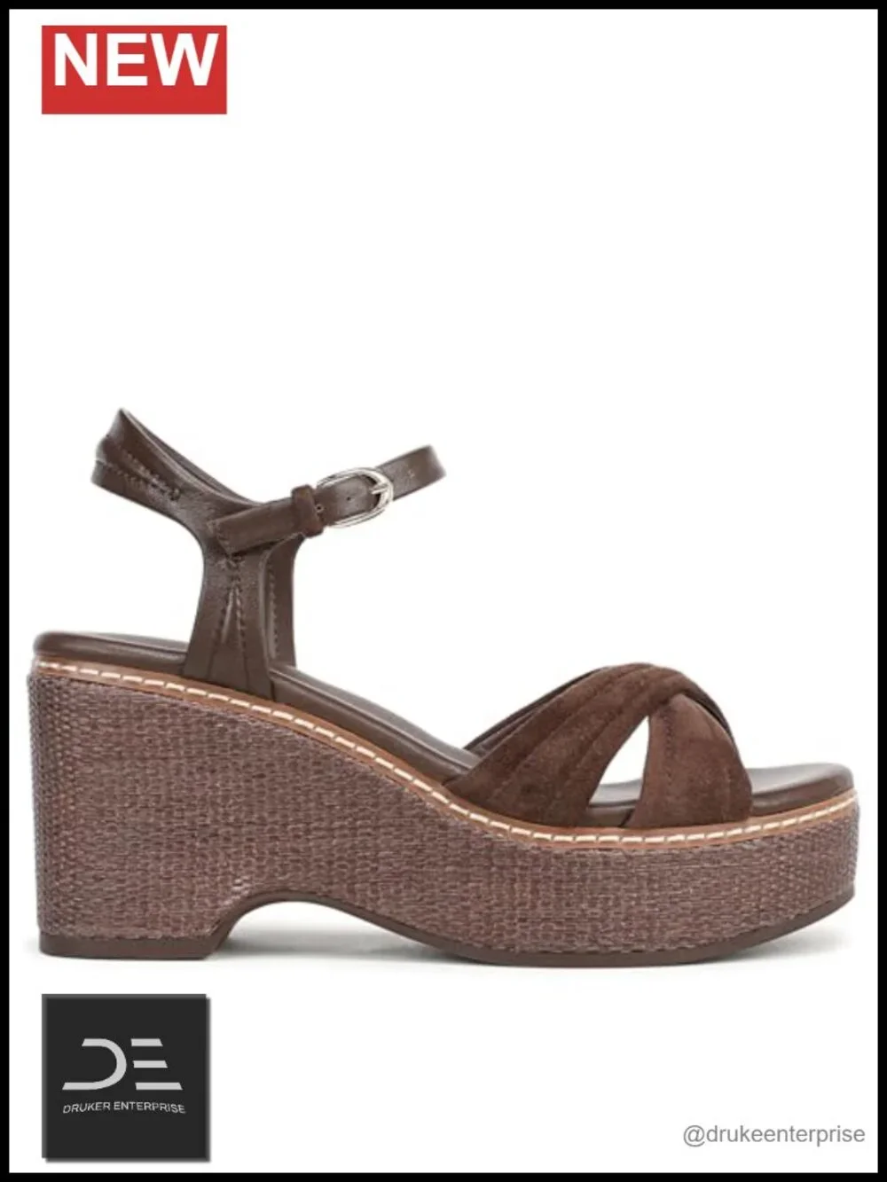 Women's Platform Wedge Sandals | Suede, Leather, or Raffia | Open Toe with
